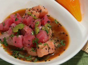 Oriental Ceviche Tuna And Salmon.