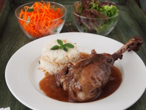 Turkey drumstics in soy sauce